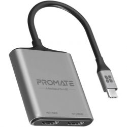  USB-C to 2xHDMI 4K Promate (medialink-h2.grey)