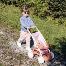 Коляска для ляльок Smoby Baby Nurse Теракотова пудра. Прогулянка, з корзиною, 18 міс.+ (7600254024) - Картинка 4