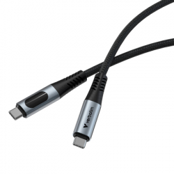 ���� ������ USB-C to USB-C 1.2m with display 240W black Verbatim (31849) - �������� 2
