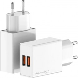 Зарядний пристрій Grand-X CH-15W 2xUSB 10.5W Black (CH-15W) - Картинка 3