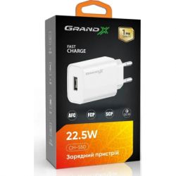 Зарядний пристрій Grand-X CH-550W Quick Charge USB QC3.0 Black (CH-550W) - Картинка 3