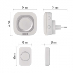 Дверний дзвінок EMOS бездротовий EMOS P5733W (P5733W) - Картинка 6
