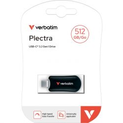 USB ���� ����������� Verbatim 512GB Plectra Black USB-C (30227) - �������� 2