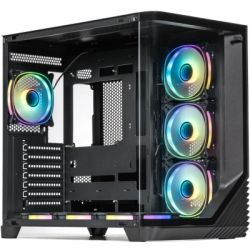������ Qube Mirage, Black, ��� ��, ��� ATX / Micro ATX / Mini-ITX, 1xUSB 3.0 / 2xUSB 2.0, ����. CPU - 165 �� / VGA - 410 ��, 7x120 �� ARGB, ������� � �������� ������ �� ����������� ������ (MIRAGE_GBNU3)