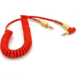   3.5mm M to 3.5mm M 1.5m 90 corner red Voltronic (YT-AUXSGJ(M)/(M)-1.5-R)