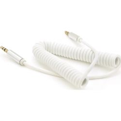   3.5mm M to 3.5mm M 1.5m 90 corner white Voltronic (YT-AUXSGJ(M)/(M)-1.5-W)
