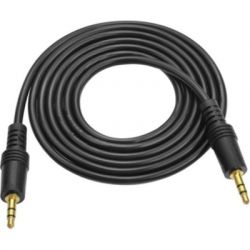   3.5mm M to 3.5mm M 1.5m black Voltronic (YT-AUXGJ(M)/(M)-1.5-B)