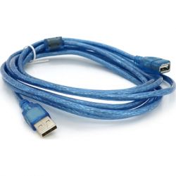 ���� ������ USB 2.0 AM/AF 3.0m ferrite transparent blue Voltronic (YT-AM/AF-3.0TBL) - �������� 2