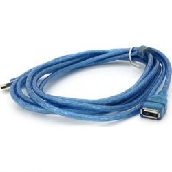 ���� ������ USB 2.0 AM/AF 3.0m ferrite transparent blue Voltronic (YT-AM/AF-3.0TBL)