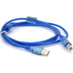 ������ ��� �������� USB 2.0 AM/BM 1.5m 2x ferrite transparent Voltronic (YT-AM/BM-1.5T)