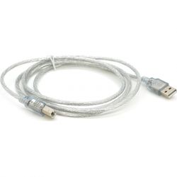 Кабель для принтера USB 2.0 AM/BM 1.8m transparent Voltronic (YT-AM/BM-1.8T) - Картинка 2