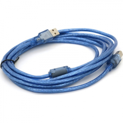 Кабель для принтера USB 2.0 AM/BM 3.0m ferrite blue Ritar (YT-AM/BM-3.0TBL) - Картинка 2