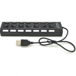 ������������ Voltronic USB 2.0 to 7xUSB with switches black (YT-H7SHS-B)