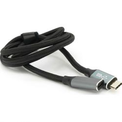 ���� ������ USB-C M/F 1.0m USB 3.2 Gen2 100W 10Gbps 4K60Hz black Voltronic (YT-TC-TC-EXB-1m)