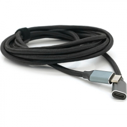 ���� ������ USB-C M/F 3.0m USB 3.2 Gen2 100W 10Gbps 4K60Hz black Voltronic (YT-TC-TC-EXB-3m)