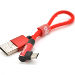 ���� ������ USB 2.0 AM to Micro 5P 0.2m 2.4A black VEGGIEG (YT-UA-20R)