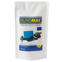 �������� Buromax Wet wipes for DISPLAYS and OPTICS 100pcs, plastic pouch (BM.0800-01)