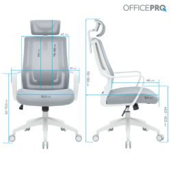 Кресло офисное OfficePro Harmony OC310-W-LG-LG - Картинка 10