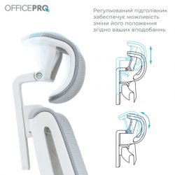 Кресло офисное OfficePro Harmony OC310-W-LG-LG - Картинка 5