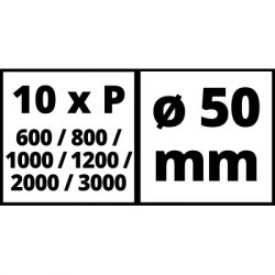 Наждачний папір Einhell до шліфувальної машини TC-PA 50, 50 мм, по металу, 60 шт (4133131) - Картинка 3