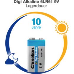 Батарейка Camelion Крона 6LR61 9V Digi Alkaline * 1 (6LR61-BP1DG) - Картинка 5
