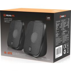   REAL-EL S-25 USB Black (EL121100022) -  9
