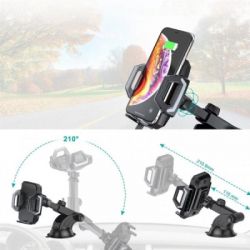 Універсальний автотримач Choetech 15W Fast Wireless Charger 4.7-7.2" (T521-F-101ACBK) - Картинка 3