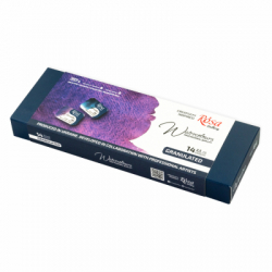 Акварельные краски Rosa Gallery GRANULATION 14 кольорів по 2,5 мл в металевому пеналі (4823098544128) - Картинка 2