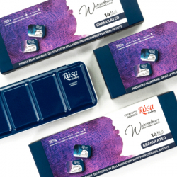 Акварельные краски Rosa Gallery GRANULATION 14 кольорів по 2,5 мл в металевому пеналі (4823098544128) - Картинка 7