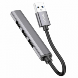 Концентратор HOCO USB to USB 3.0 + 3xUSB 2.0 metal gray (6931474765468) - Картинка 3