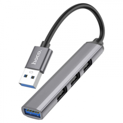 ������������ HOCO USB to USB 3.0 + 3xUSB 2.0 metal gray (6931474765468)
