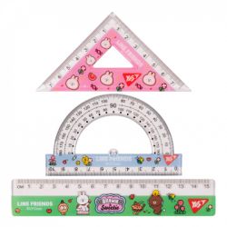 Линейка Yes набор Line friends, линейка 15 см (3 предмета) (370676) - Картинка 2