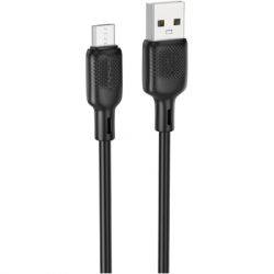 Дата кабель USB 2.0 AM to USB-C 1.0m 60W silicone black BOROFONE (6941991115455) - Картинка 2