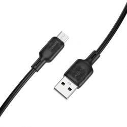 Дата кабель USB 2.0 AM to USB-C 1.0m 60W silicone black BOROFONE (6941991115455) - Картинка 5