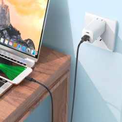 Дата кабель USB 2.0 AM to USB-C 1.0m 60W silicone black BOROFONE (6941991115455) - Картинка 7