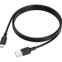   USB 2.0 AM to USB-C 1.0m 60W silicone black BOROFONE (6941991115455)