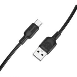 ���� ������ USB 2.0 AM to USB-C 2.0m silicone black BOROFONE (6941991115509)