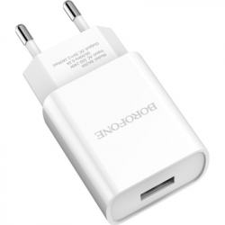 Зарядний пристрій BOROFONE BA20A USB 10.5W + cable USB to USB-C white (6931474700742) - Картинка 3