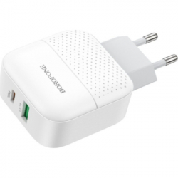 �������� ���������� BOROFONE BA46A USB-C PD + USB QC3.0 18W white (6931474727343)
