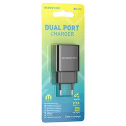 Зарядное устройство BOROFONE BA53A 2xUSB 10.5W black (6931474739131) - Картинка 5