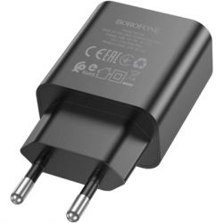 Зарядний пристрій BOROFONE BA72A USB QC3.0 black (6974443388541) - Картинка 2
