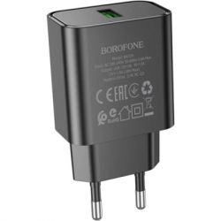 Зарядний пристрій BOROFONE BA72A USB QC3.0 black (6974443388541) - Картинка 3
