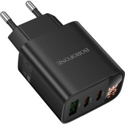 �������� ������� BOROFONE BA98A 2xUSB-C PD30W + 1xUSB 18W digital display black (6941991120510) - �������� 4