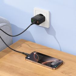 �������� ������� BOROFONE BA98A 2xUSB-C PD30W + 1xUSB 18W digital display black (6941991120510) - �������� 8
