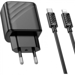 �������� ������� HOCO CS23A USB-C PD30W + 1xUSB QC3.0 + cable USB-C to Lightning black (6942007609951) - �������� 3