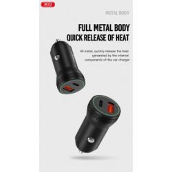 Зарядний пристрій XO 1xUSB QC3.0 + 1xUSB-C PD18W black (CC33-BK) - Картинка 5