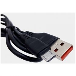 Дата кабель USB 2.0 AM to Micro 5P 1.0m 2.4A silicone black Denmen (DM-D01V-BK) - Картинка 3