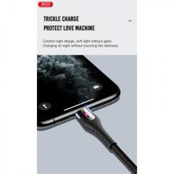 Дата кабель USB 2.0 AM to Lightning 1.0m 2A zinc alloy black XO (NB138-L-1-BK) - Картинка 4