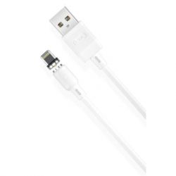 ���� ������ USB 2.0 AM to Lightning 1.0m 2.1A magnetic pvc white XO (NB187-L-1-WH)