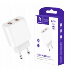 Зарядное устройство Denmen 2xUSB 2.4A white (DM-DC05-WH) - Картинка 4